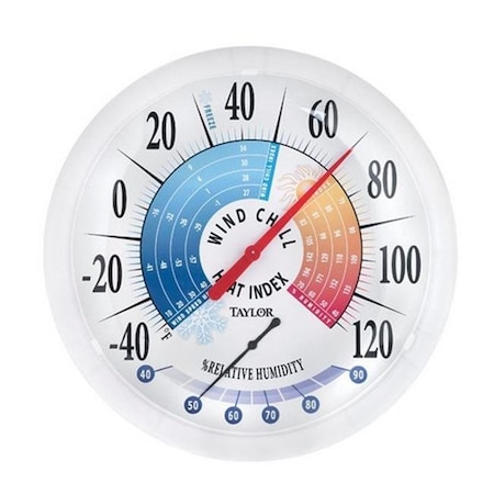 Taylor Taylor Precision 6751 13.25 in. Wind Chill-Heat Indoor & Outdoor Thermometer 6204812